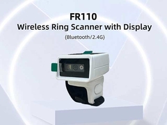 FR110 Display Wireless Finger Ring Bluetooth Scanner Gun 2.4G QR Code Inventory Express Inventory
